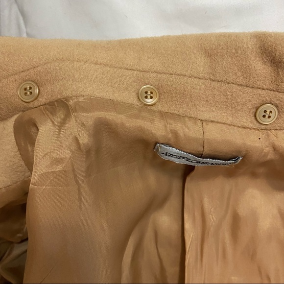 Atos Lombardini Double Breasted Tie Waist Wool Blend Tan Coat Size XS - Picture 15 of 15
